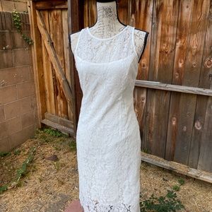 White lace sheath dress